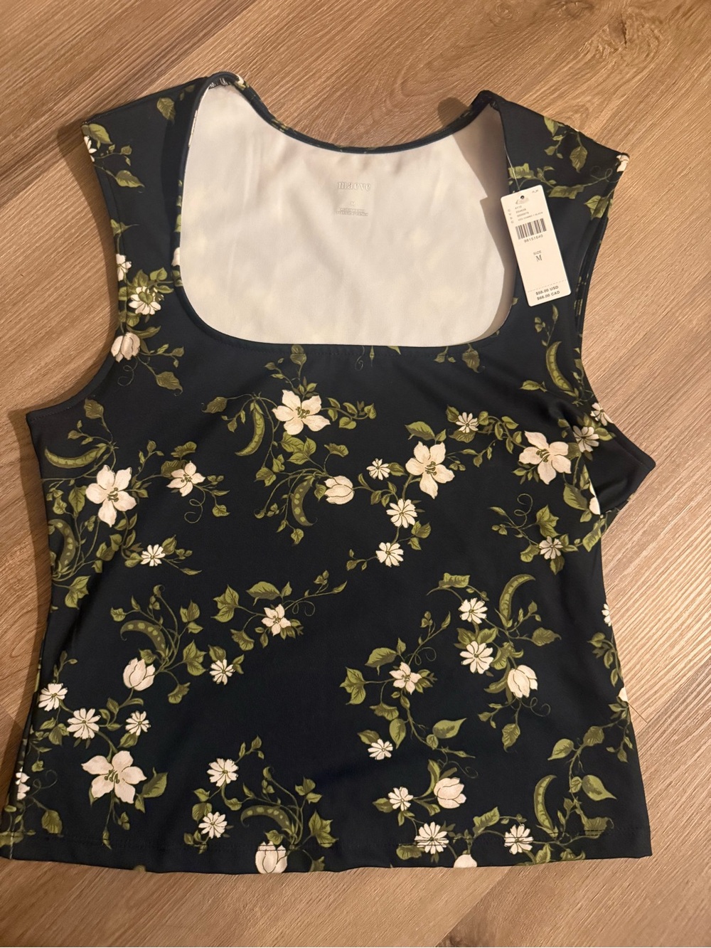 Maeve Black Floral Tank Top - Picture 9 of 9